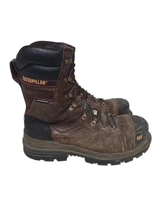 CATERPILLAR Men's 8'' Hauler XL Composite Toe Composite Plate Boots Brown 11W - Picture 2 of 7